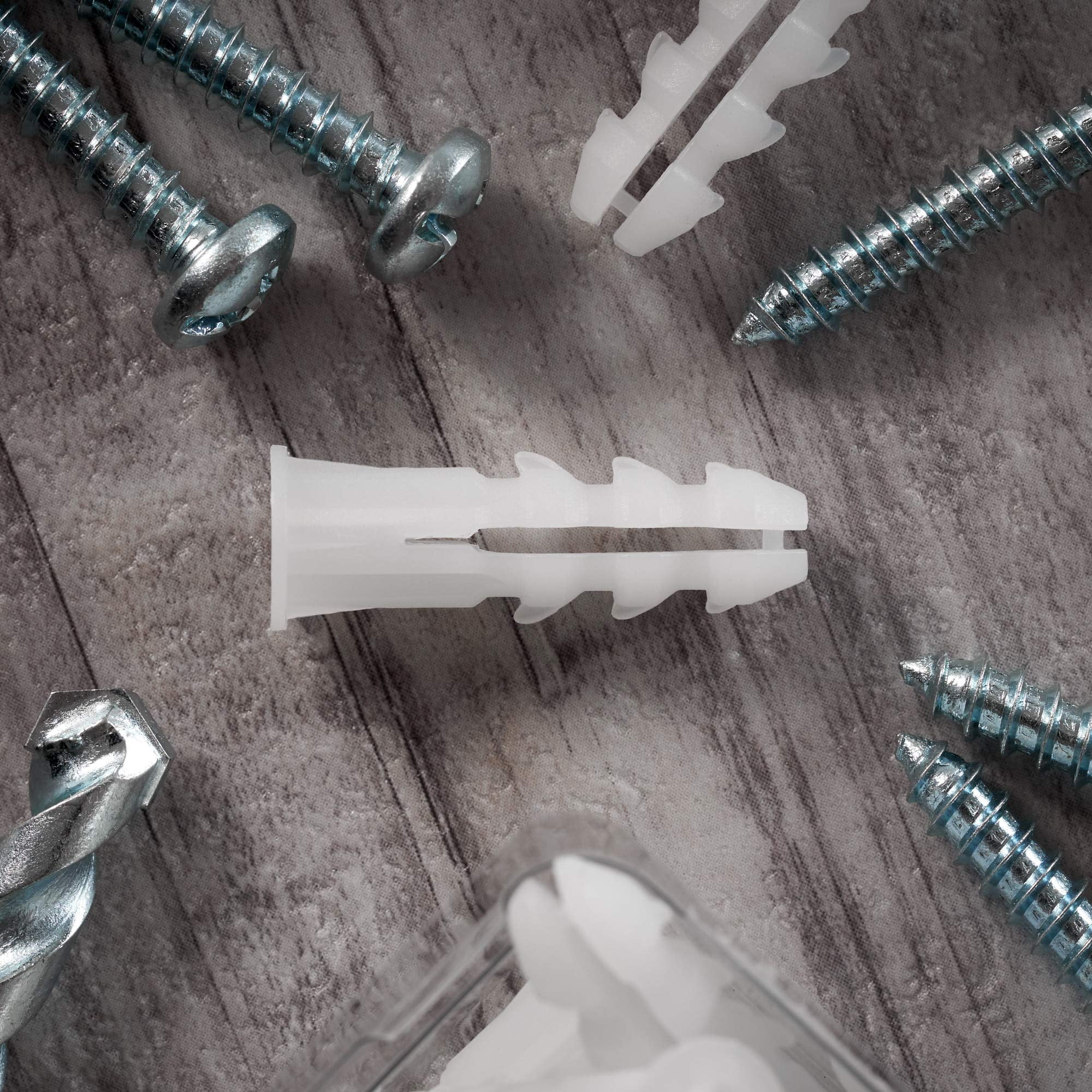 Plastic Drywall Anchors - Wall Anchors for Drywall - Plastic Screw Anchors for Secure Fastening (Bulk Pack, #10-12 x 1)