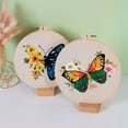 thumbnail image 3 of LingStar Embroidery Starter Kit, DIY Embroidery Kit Butterfly Flower Pattern Needlework Set with Embroidery Hoops Cross Stitch Kits Art Embroidery Material for Craft Lover Adults Beginners, 3 of 9