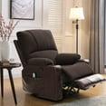 thumbnail image 2 of TEKAMON Power Recliner Chairs with Heat and Massage Zero Gravity Wall Hugger Electric Recliner for Small Space, Dark Brown, 2 of 8