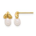 thumbnail image 1 of Boucles d'oreilles en perle en eau douce en or jaune 14K, 1 of 4