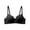 Black, variant on Women Solid Wireless Bra, Adjustable Thin Straps Breathable Push Up Daily Underwear