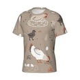 thumbnail image 5 of Vsdgher Chicken Print Men's Dry Fit Mesh Athletic Shirts Moisture Wicking Tennis T-Shirt Tops, 5 of 9