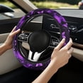 thumbnail image 2 of Uorisanigo Butterfly Car Steering Wheel Protector Purple Steering Wheel Cover for Women Easy to Install Car Wheel Covers for Winter Breathable Car Accessories Fits Most Vehicle Gift for Friends, 2 of 8
