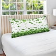 thumbnail image 4 of Plush Pillow Cases Body Size Ultra Soft Warm Pillowcases with Zipper Shamrocks Floating in Air 20"x54", 4 of 9