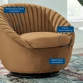 thumbnail image 2 of Whirr Tufted Performance Velvet Performance Velvet Swivel Chair, 2 of 7