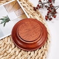 thumbnail image 2 of Nature Wood Display Base Round Orange Red Wooden Base 3.8x0.8 inch Wood Display Stand Wooden Pedestal for Figure Toy Model DIY Crafts Display or Home Decoration, 2 of 9