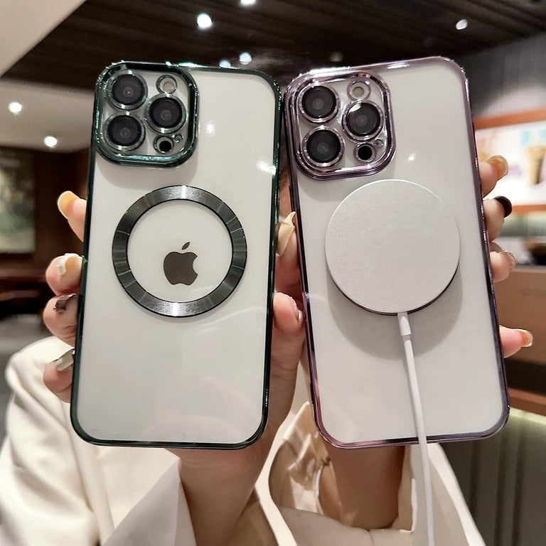 Compatible with iPhone 13 Pro Max Magnetic Clear Case,Luxury
