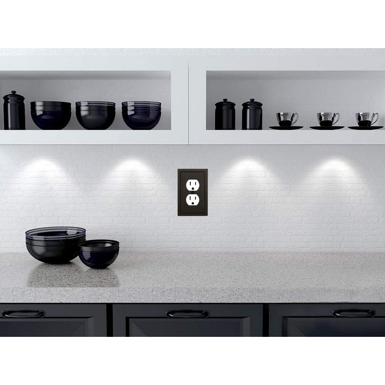  matte black switch plates and outlet covers