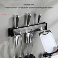 thumbnail image 4 of Estante de cocina montado en la pared, soporte para sartenes, espátula, cuchara, percha para cuchara, hogar, Bar, restaurante, café, punzón, Organizadores de utensilios de cocina Mate 50cm Toystoory HA067348-03, 4 of 6