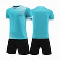 thumbnail image 2 of HCNTES Kids Boys Short Sleeve Crew Neck T-Shirt and Short Set Children's World Cup Clothing Boys Soccer Set Sport Team Uniform 8T 9T 10T 11T 12T 13T 14T(D01-R,4-5 Years), 2 of 4
