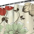 thumbnail image 3 of Floral Theme Polyester Shower Curtain for Bathroom with Hooks and Weighted Hem, Waterproof Bath Decor Sets Hotel Style - Machine Washable,72x72in, 3 of 5