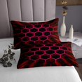 thumbnail image 3 of Erosebridal Abstract Coverlet Set King for Teens, Modern Honeycomb Bedding Set, Stripes Decor, 3 of 5