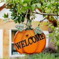 thumbnail image 1 of Decoración de puerta de entrada de calabaza de madera, cartel de puerta de bienvenida colgante rústico para cosecha de otoño, Acción de Gracias, Halloween, decoración de pared de puerta, interior, ex JAMW Sencillez, 1 of 5