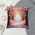 thumbnail image 2 of Creowell Flowers Pathway Trees Pillow Covers for Couch Sofa Indoor Outdoor 1PC High-Quality Decorative Pillow Case 12x12in, 2 of 5
