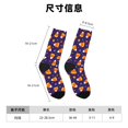 thumbnail image 3 of Fotbe Candy Corn (2) Calcetas Largas con Estampado para Hombre y Mujer – Calcetas de Compresión Transpirables y Elásticas, Viajar y Uso Diario Talla 5-11, 3 of 6