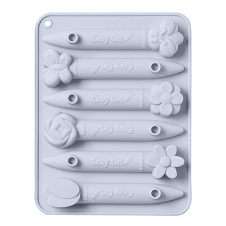 

Crayon Mold Flexible No Odor Lightweight Delicate 6-Cavity Flower Shape Crayon Mold Household Supplies
