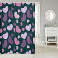 thumbnail image 2 of Pink and Light Purple Shower Curtain Cute Heart Pattern Bathroom Shower Curtain Sets, Valentines Day Gift Fabric Shower Curtain for Boys Girls Kids Kawaii Heart Bath Curtain 72" Wx72 L, 2 of 6