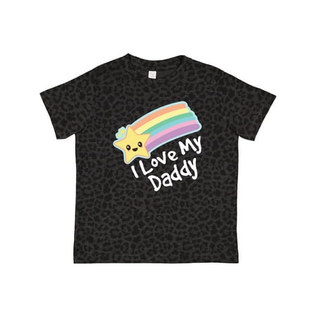 

Inktastic I Love My Daddy Boys Girls Star Rainbow Gift Toddler Boy or Toddler Girl T-Shirt
