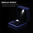 thumbnail image 2 of Fashionable LED Lighted Ring Storage Box Jewelry Display Case Gift Blue, 2 of 9