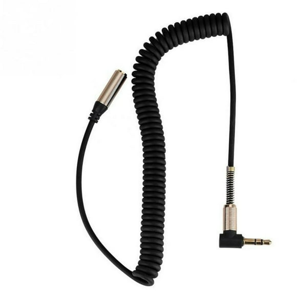 3.5mm Jack Male to Female Cable Earphone Headphone Audio Extension Cable Extendable Flexible Spring Cord Portable Audio Cable
