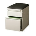thumbnail image 4 of Hirsh Pro 20 inch Deep Letter Width Mobile Pedestal File Cabinet 2 Drawer Box-File with Seat Cushion, for Home and Office, White/Black, 4 of 6