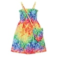 thumbnail image 3 of YHAJDS Girls Cotton Spaghetti Strap Dress Printed Beach Vacation Dress with Bag Set Daily Summer Sundress, 3 of 8