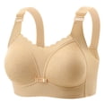 thumbnail image 2 of Mgmyaa Embossed Wireless Push-Up Bralette Women's Solid Color Bra with Hook & Eye Soft Skin-Friendly Fabric Ruffle Detail, 2 of 9