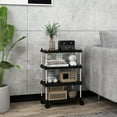 thumbnail image 4 of Gymax 2 PCS 4-Tier Slim Storage Cart Kitchen Organizer Utility Cart w/Lockable Wheels, 4 of 10