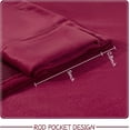 thumbnail image 6 of Topfinel 2 PCS 100% Blackout Luxury Velvet Curtain 108 Inches Long Rod Pocket Back Thermal Insulated Curtains for living room, Burgundy, 6 of 7