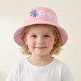 thumbnail image 2 of Oiyii Infant Boys Playful Bucket Hats Dinosaur‑Printed Toddler Sun Hats, Light Pink, 2 of 5
