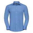 thumbnail image 1 of Russell Collection Mens Long Sleeve Poly-Cotton Easy Care Tailored Poplin Shirt, 1 of 4