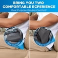 thumbnail image 6 of QUTOOL Car Seat Cushion, Memory Foam Wedge Booster Seat Cushion for Better Driving Visibility, 2-in-1 Seat & Lumbar Support, Non-Slip Breathable Cushion for Car, Truck, SUV & Office Chair, Black, 6 of 9
