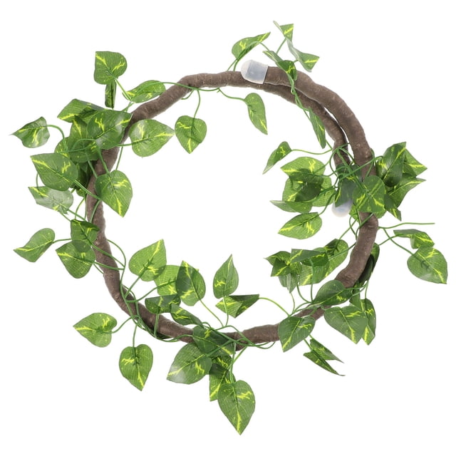 Miangastore Décor d'Aquarium pour Reptiles Vert 1ensemble 39.4X0.6X0.6In