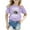 Light Purple, variant on Hiijoy Big Girls Father's Day Graphic T-Shirt Cotton Short Sleeve T Shirt, Sizes 3-9