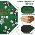thumbnail image 3 of Barara King 48 Inch 8-Player Foldable Poker Table Top with Carrying Bag and Cup Holders-Green, 3 of 10