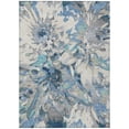 thumbnail image 2 of Addison Rugs Chantille Indoor/Outdoor Transitional Floral Denim Machine Washable Rectangle Rug, 9' x 12', 2 of 8
