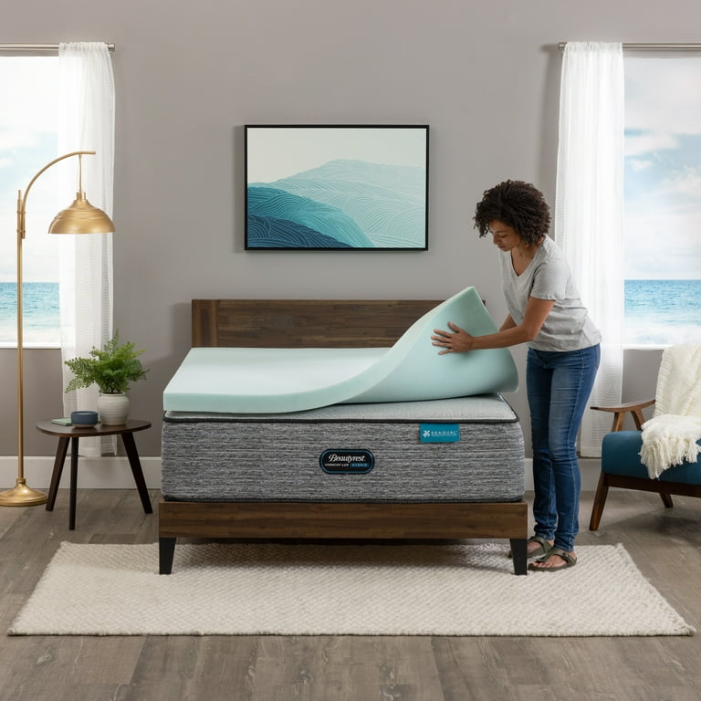 Beautyrest 3 inch Thermagel Memory Foam Mattress Topper Twin XL Deluxe Cooling Pressure Relieving