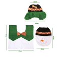 thumbnail image 2 of Coxeer Toilet Tank Cover Set Soft 3PCS Bathroom Cover Set Bath Lid Cover for Christmas, 2 of 6
