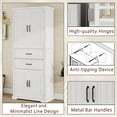 thumbnail image 5 of Christopher Knight Home 72.5" H Storage Cabinet with 2 Drawers, 5 Layers Cabinet with Adjustable Shelves, White, 5 of 13