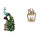 thumbnail image 1 of Elegante colección de esculturas de resina de pareja de pavos reales para dormitorio, oficina, sala de estar, estantería, decoración del hogar, adorno, 1 of 8