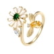 thumbnail image 1 of 1 pieza de anillo de apertura en forma de flor de abeja creativa anillo giratorio delicado elegante anillo de dedo elegante regalo de joyería para mujeres niñas (dorado), 1 of 4