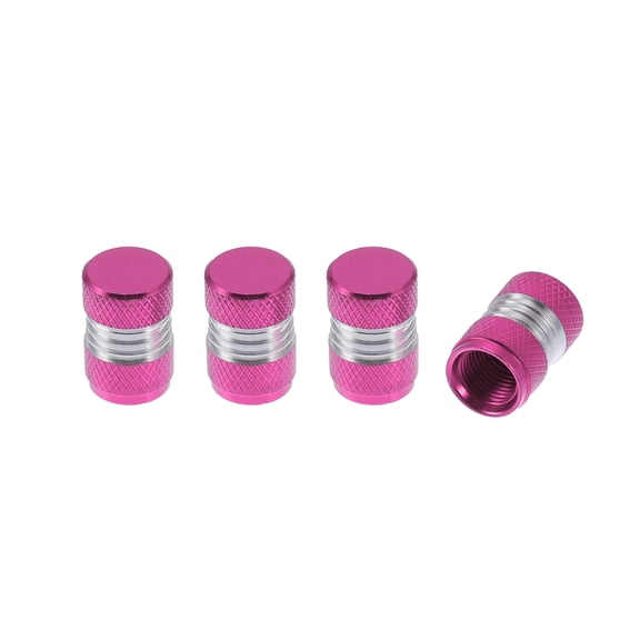 4 Pcs Decorative Tire Valve Stem Caps 16mm Tyre Valve Dust Covers for Most Cars Truck Rose Red Aluminum Alloy
