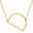 Gold Letter D, variant on Sideways Initial Necklaces for Women Silver Plated A-Z Pendant Stainless Steel Dainty Big Alphabet simple Letter Jewelry Silver Letter Q