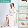 thumbnail image 2 of Artfasion Womens Long Flannel Bathrobe Solid Soft Plush Bath Robe Microfiber Fleece Full Length Sleepwear, 2 of 6