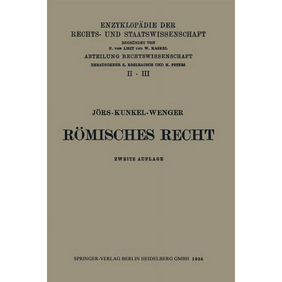 EnzyklopÃ¤die Der Rechts- Und Staatswisse RÃ¶misches Privatrecht, Book 2, (Paperback)