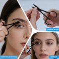 thumbnail image 4 of 2 pcs Eyebrow Scissors with Rounded Tip, Professional Stainless Steel Small Grooming Scissors for Men and Women, for Eyebrow, Nose Hair, Mustache, Beard and Eyelashesan, Black, 4 of 6