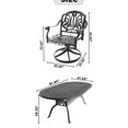 thumbnail image 5 of Aluminum Swivel Chair Set - Open-Cell Foam Filler - Garden Relaxation - Soft Seating, 5 of 7