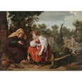 thumbnail image 3 of Jan Tengnagel 14x11 Black Modern Framed Museum Art Print Titled - Vertumnus and Pomona (1617), 3 of 5