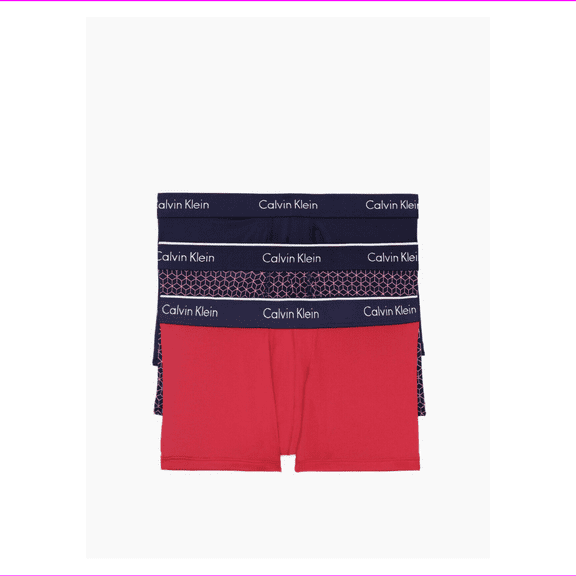 Calvin Klein Men's NP2034O938 Micro Plus 3-Pack Low Rise Trunk Size XL