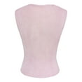 thumbnail image 5 of Women's Summer Short Skinny Vest Tops Solid Color Sleeveless O Neck Sheer Crop Tops, 5 of 8
